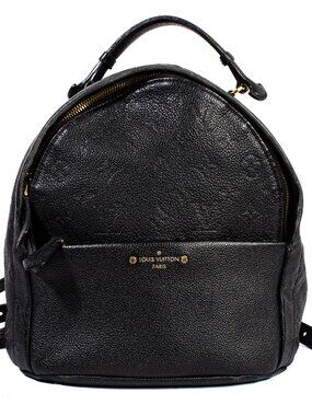 Authentic Louis Vuitton Sorbonne Monogram Black Empreinte Leather Backpack